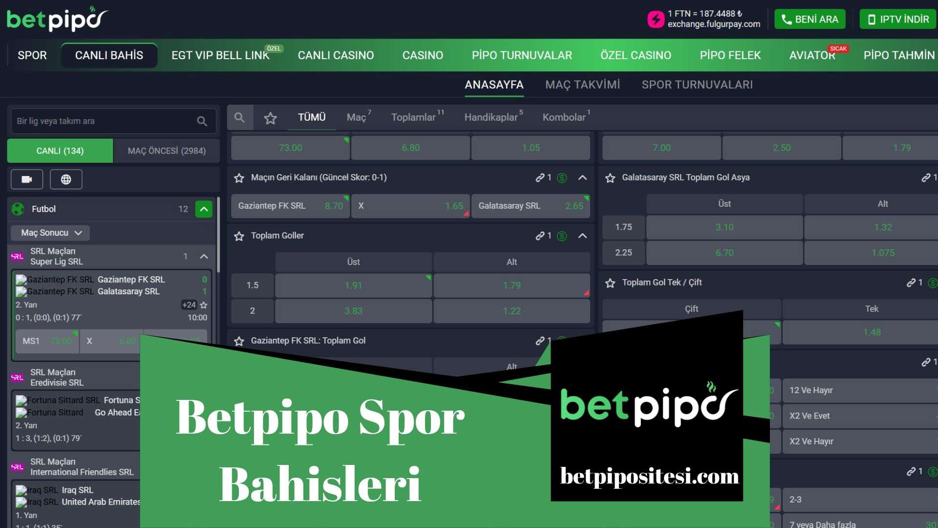 Betpipo Spor Bahisleri